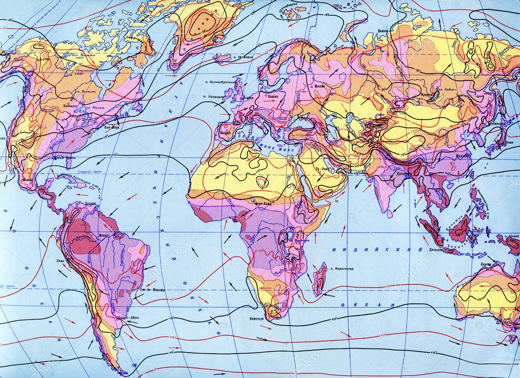 Климатические карты атласа 7 класс. Мировая климатическая карта. Изотермическая карта. Джули по карта климатических катастроф.