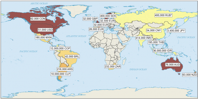 GIS Analyst Salaries Map