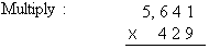 Vertical subtraction