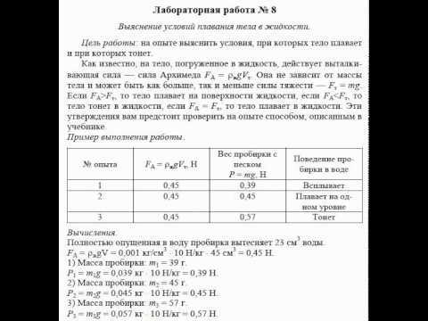 Физика Лабораторная Работа 7 Класс Иванова