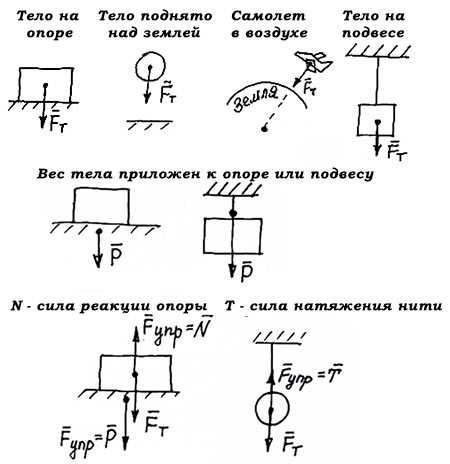 Сила тяжести чертеж. Чертеж веса тела физика. Примеры схемы силы тяжести. Формулы по физике 7 класс сила тяжести вес тела. Сила упругости изображение на чертеже.